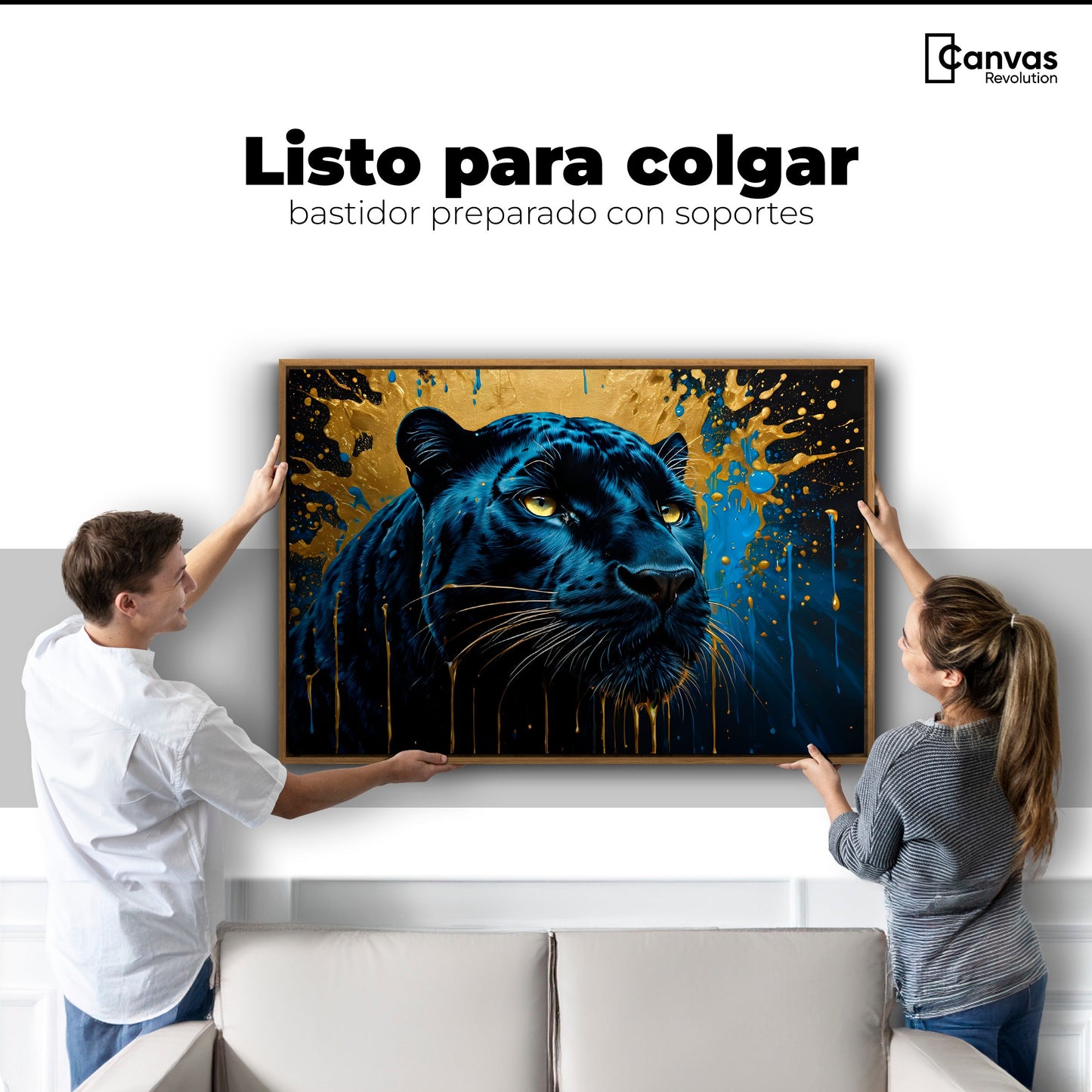 Cuadros Decorativos Canvas Revolution | Pantera Celestial | Colgar