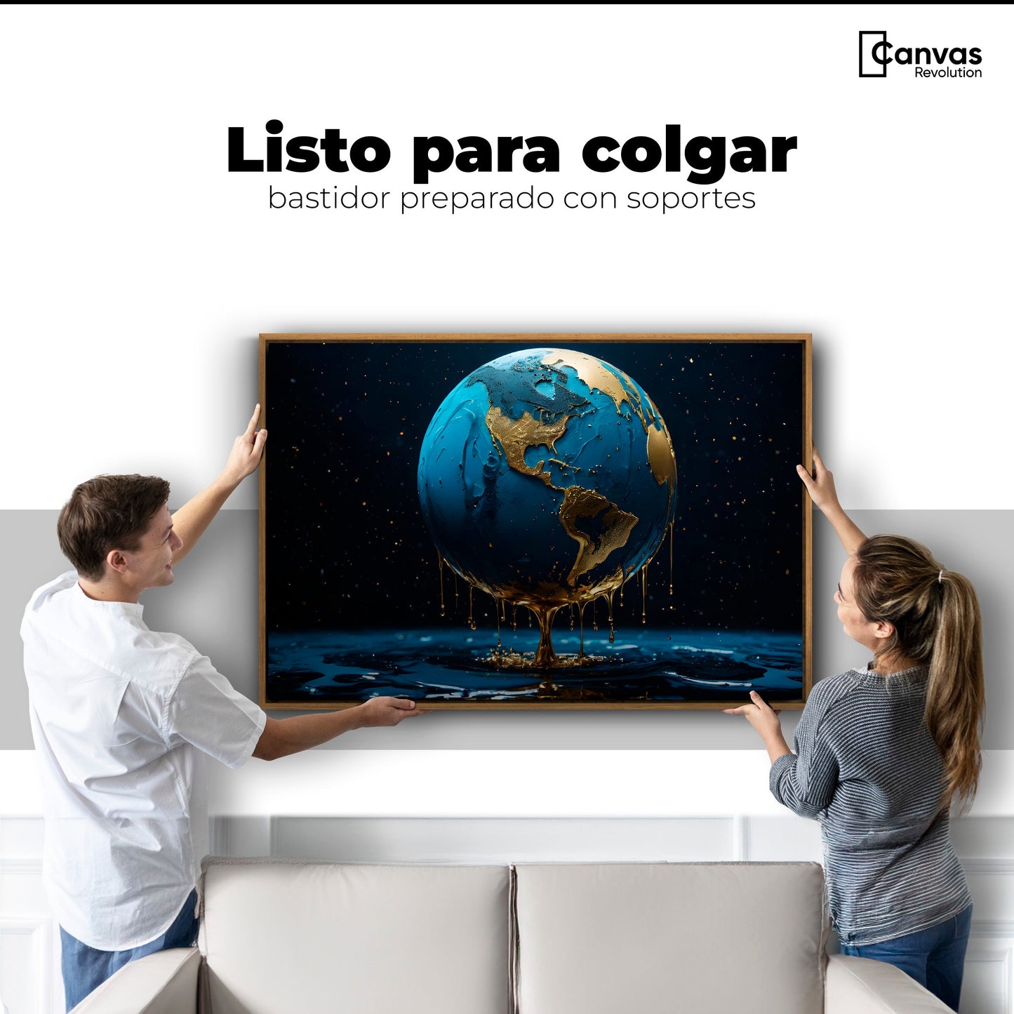 Cuadros Decorativos Canvas Revolution | Planeta Azul Zafiro | Colgar