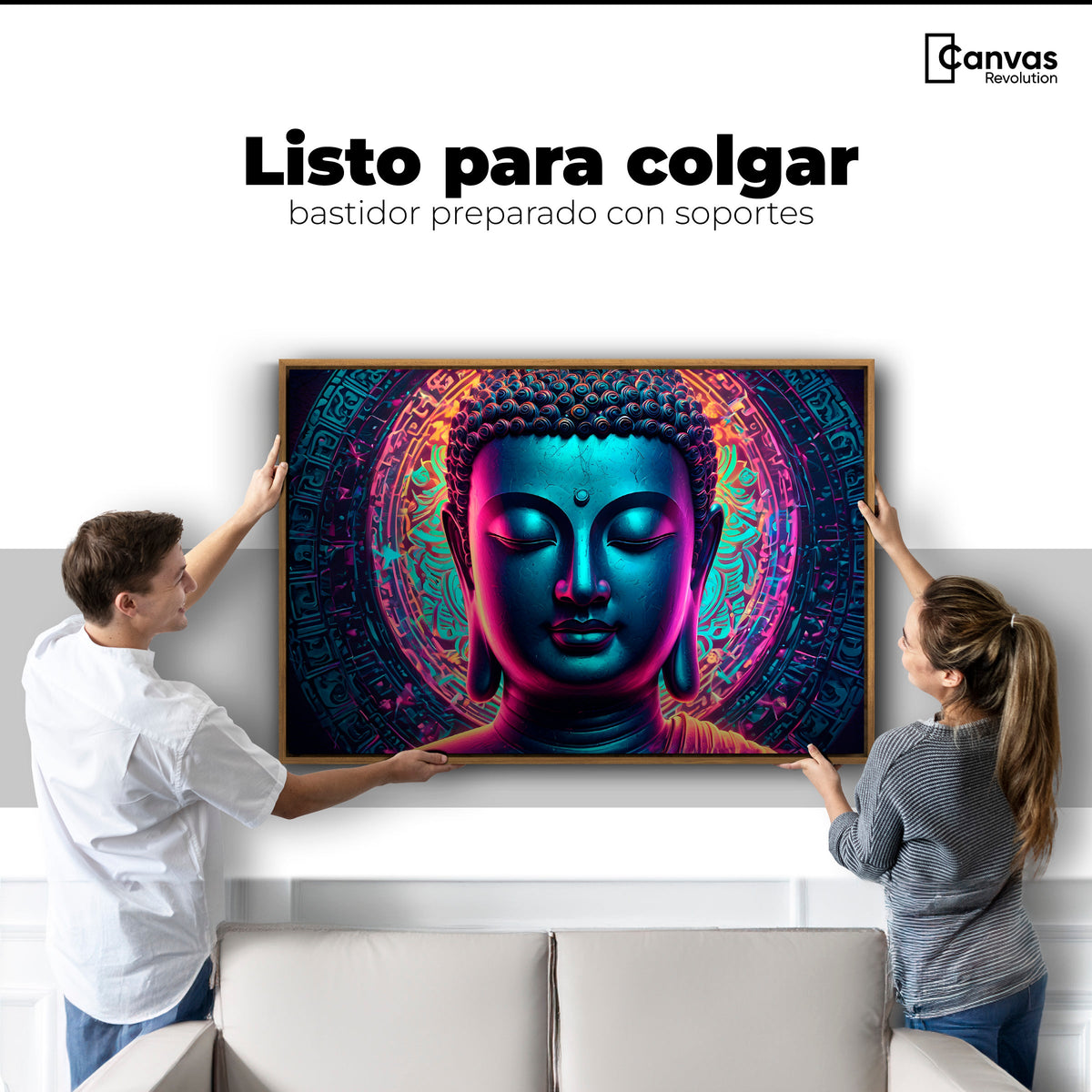 Cuadros Decorativos Canvas Revolution | Retrato Budista | Colgar