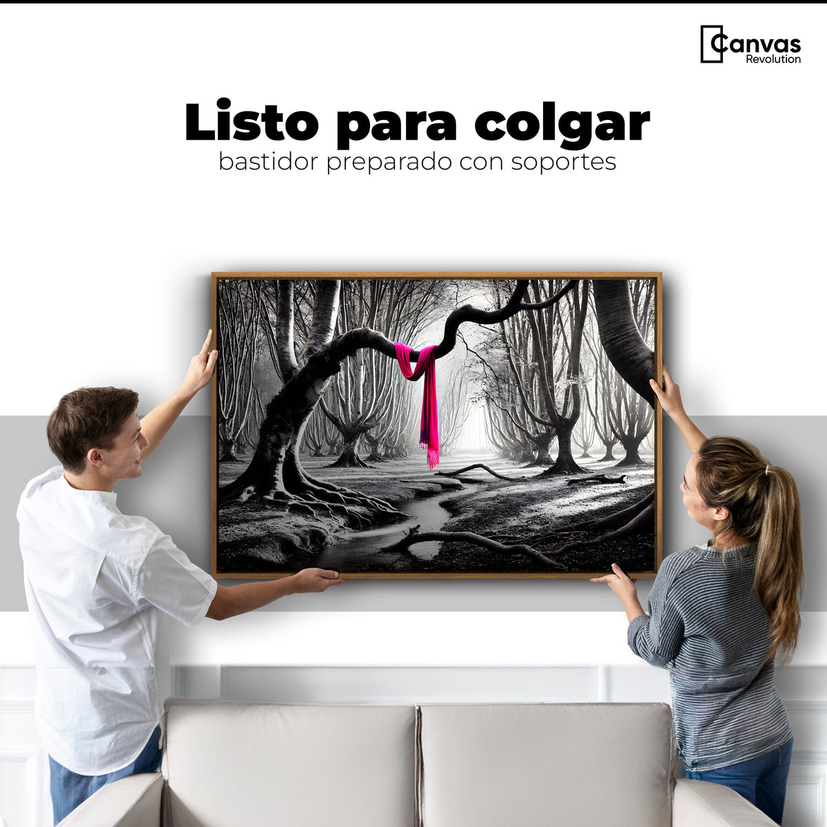 Cuadros Decorativos Canvas Revolution | Rosa Entre Raices | Colgar