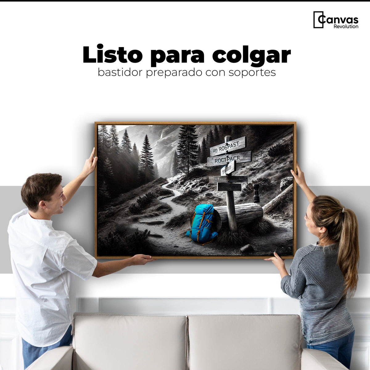 Cuadros Decorativos Canvas Revolution | Rumbo Al Bosque | Colgar