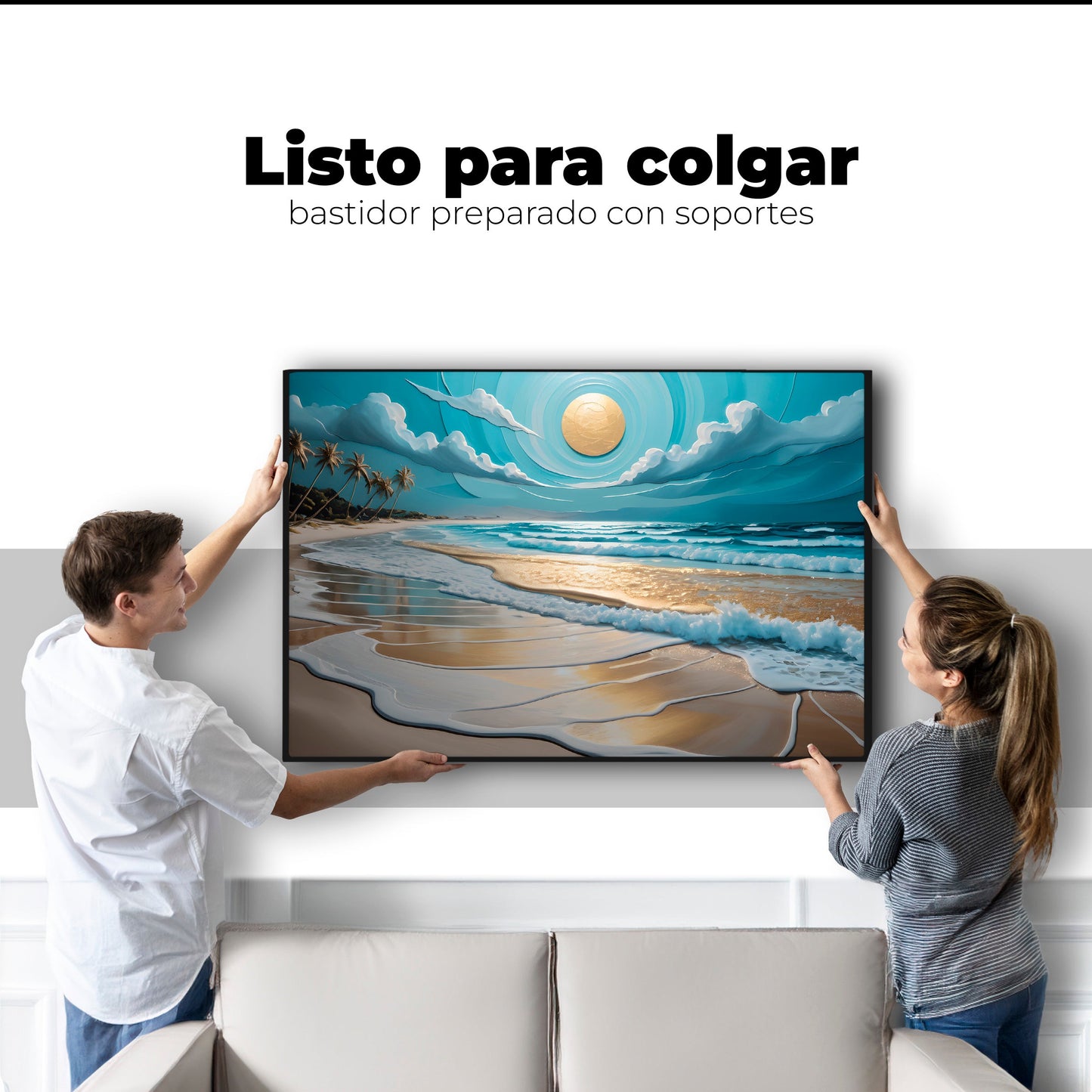 Cuadros Decorativos Canvas Revolution | Silencio En Playa | Colgar