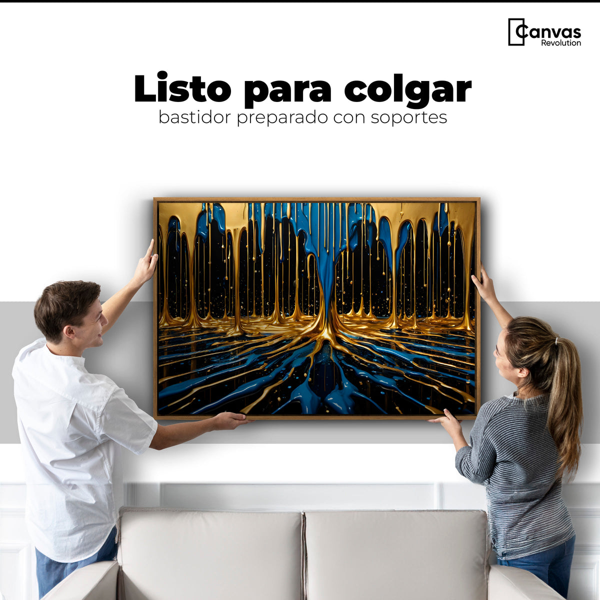 Cuadros Decorativos Canvas Revolution | Simetria Liquida | Colgar