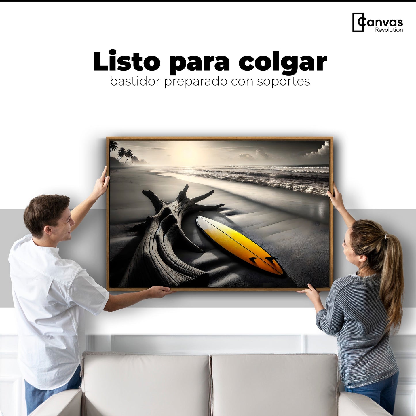 Cuadros Decorativos Canvas Revolution | Surf Al Amanecer | Colgar