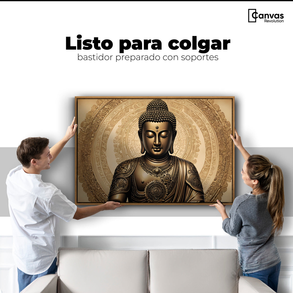 Cuadros Decorativos Canvas Revolution | Trascender Dorado | Colgar