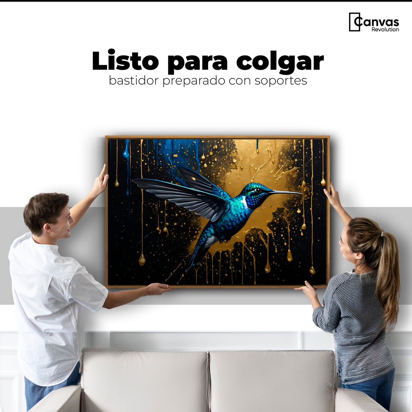 Cuadros Decorativos Canvas Revolution | Travesia Dorada | Colgar