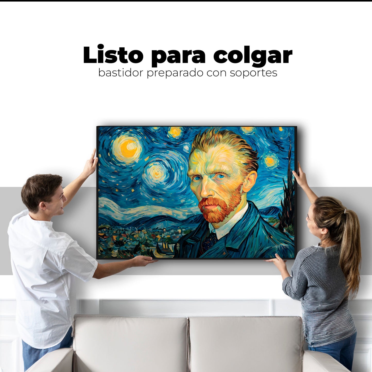Cuadros Decorativos Canvas Revolution | Van Gogh Estrellado | Colgar