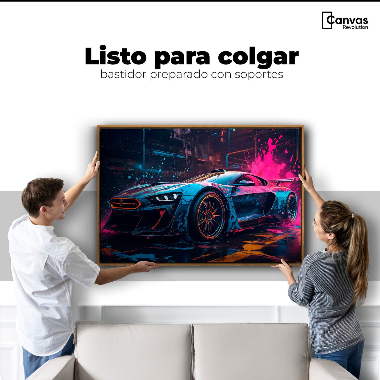 Cuadros Decorativos Canvas Revolution | Velocidad Vibrante | Colgar