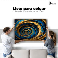 Cuadros Decorativos Canvas Revolution | Vortice Dorados | Colgar