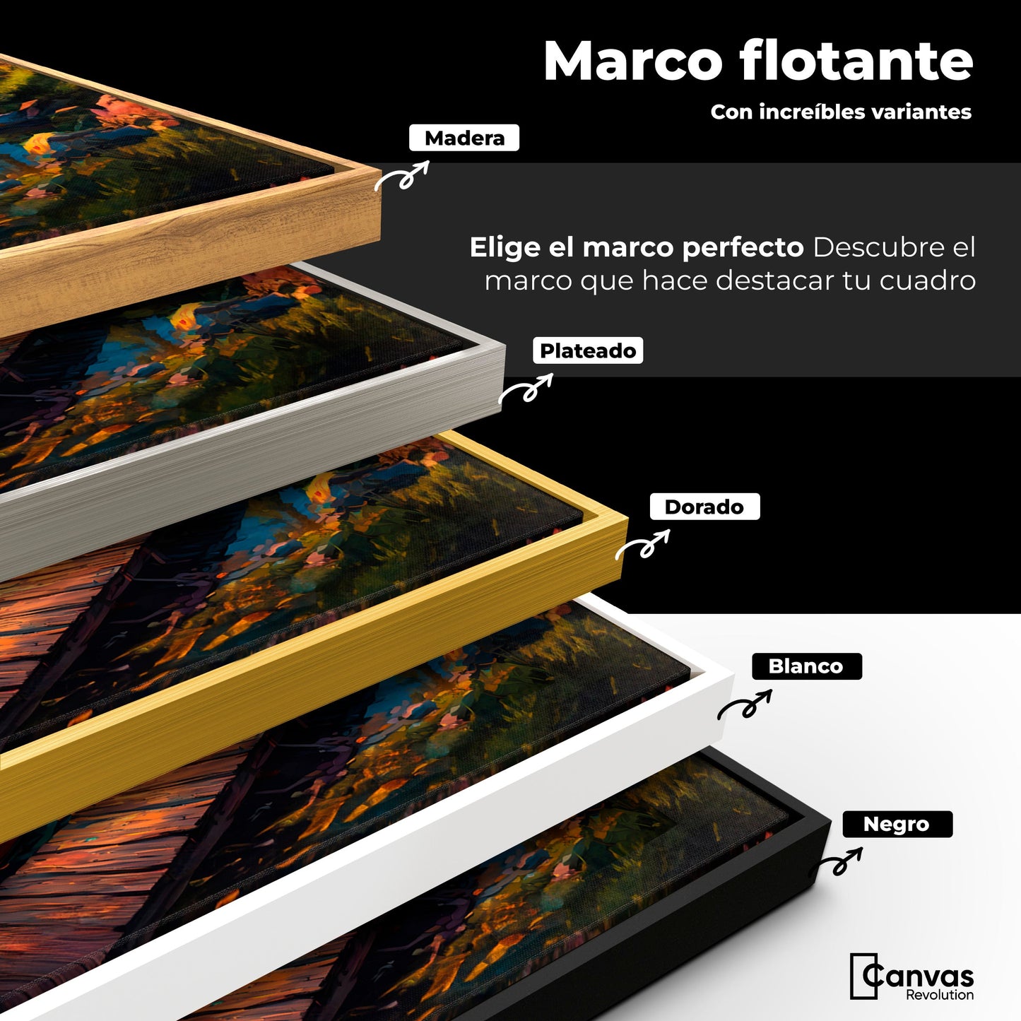 Cuadros Decorativos Canvas Revolution | Atardecer Brillante | ColoresMarco