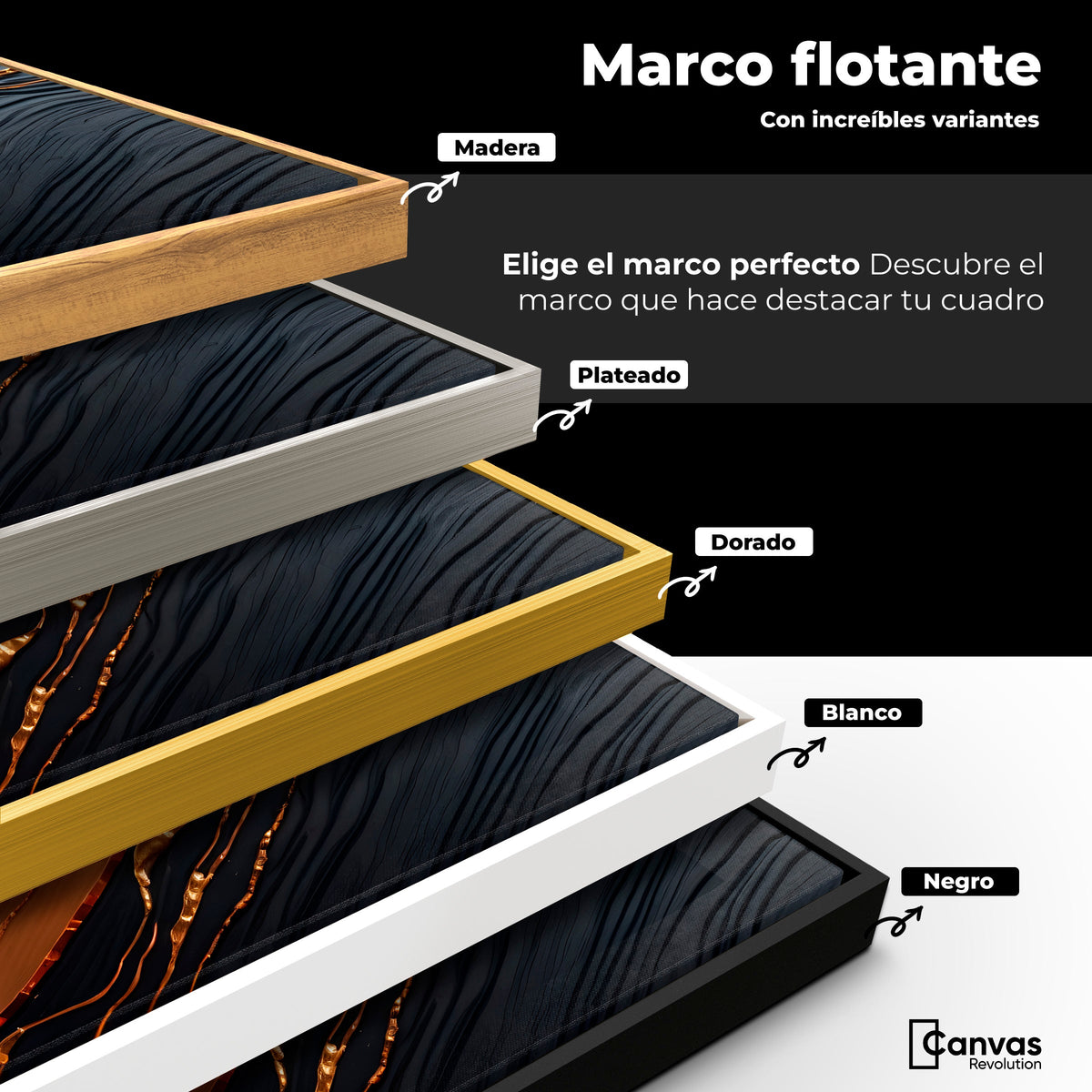 Cuadros Decorativos Canvas Revolution | Estructura Natural | ColoresMarco