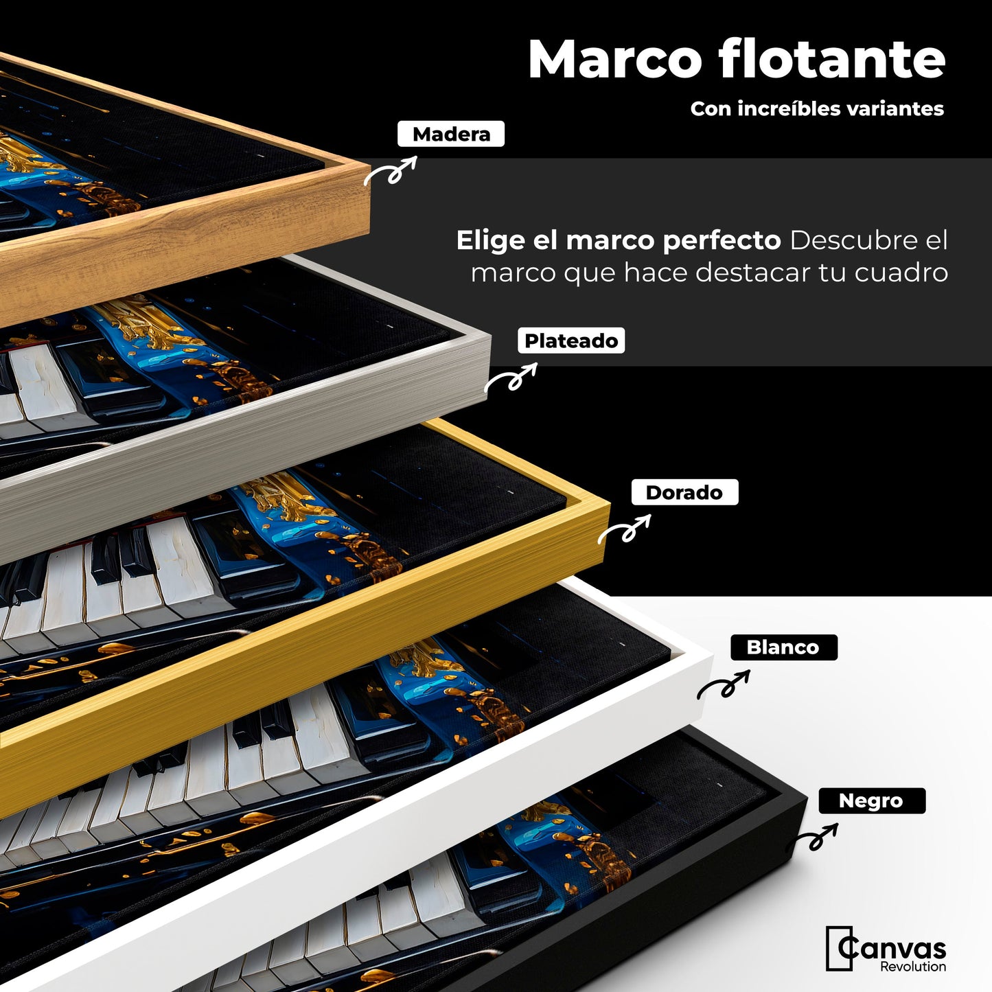 Cuadros Decorativos Canvas Revolution | Piano Cromatico | ColoresMarco