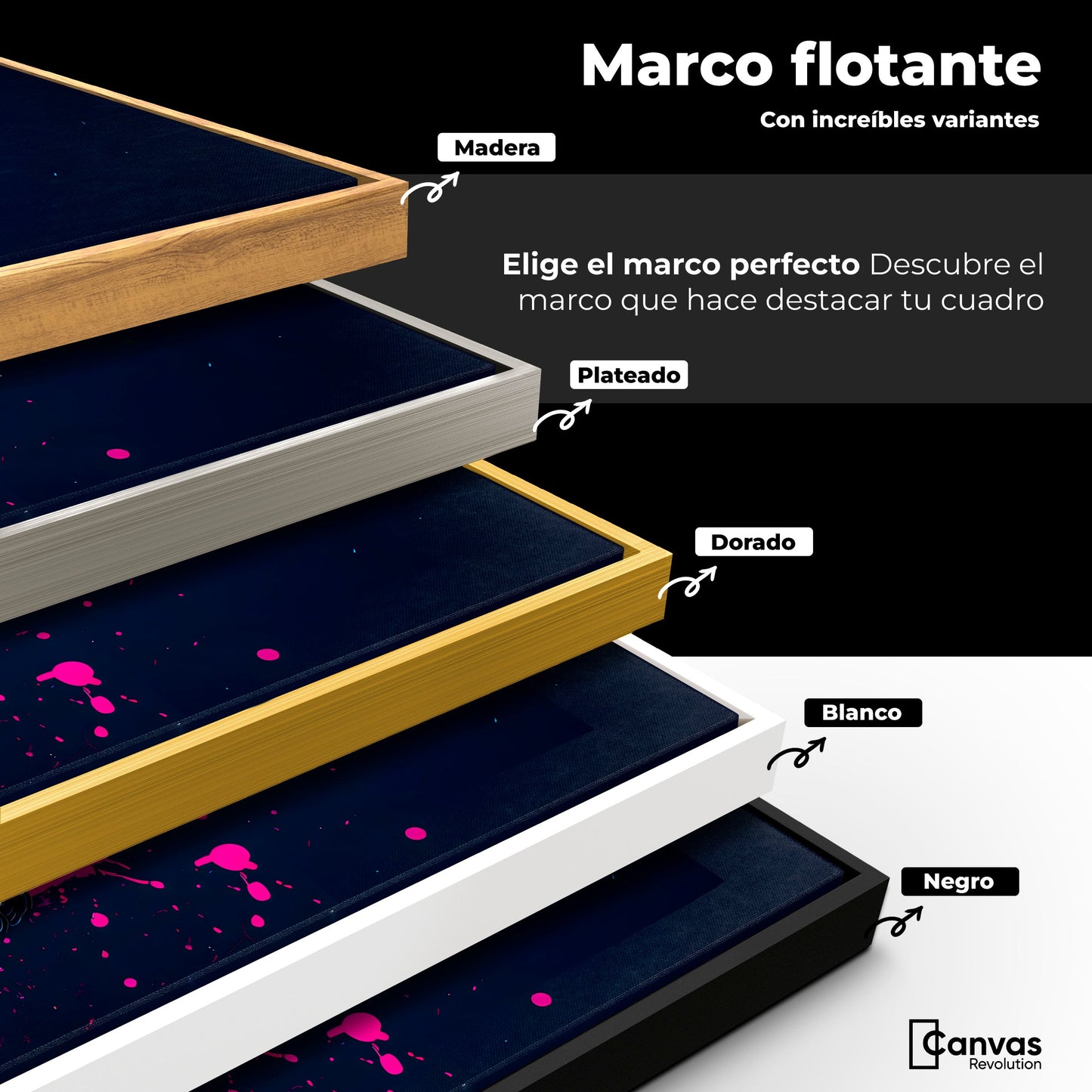 Cuadros Decorativos Canvas Revolution | Pinceladas Nectar | ColoresMarco