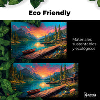 Cuadros Decorativos Canvas Revolution | Atardecer Brillante | EcoFriendly
