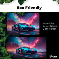 Cuadros Decorativos Canvas Revolution | Auto Deportivo Neon | EcoFriendly
