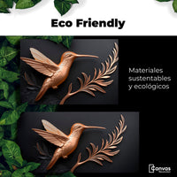 Cuadros Decorativos Canvas Revolution | Colibri Dorado | EcoFriendly
