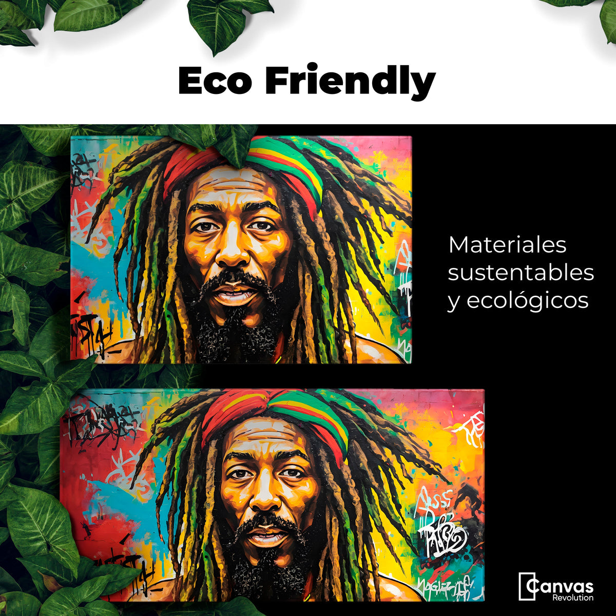 Cuadros Decorativos Canvas Revolution | Fusion Urbana Rasta | EcoFriendly