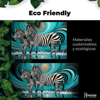 Cuadros Decorativos Canvas Revolution | Zebras En Silencio | EcoFriendly