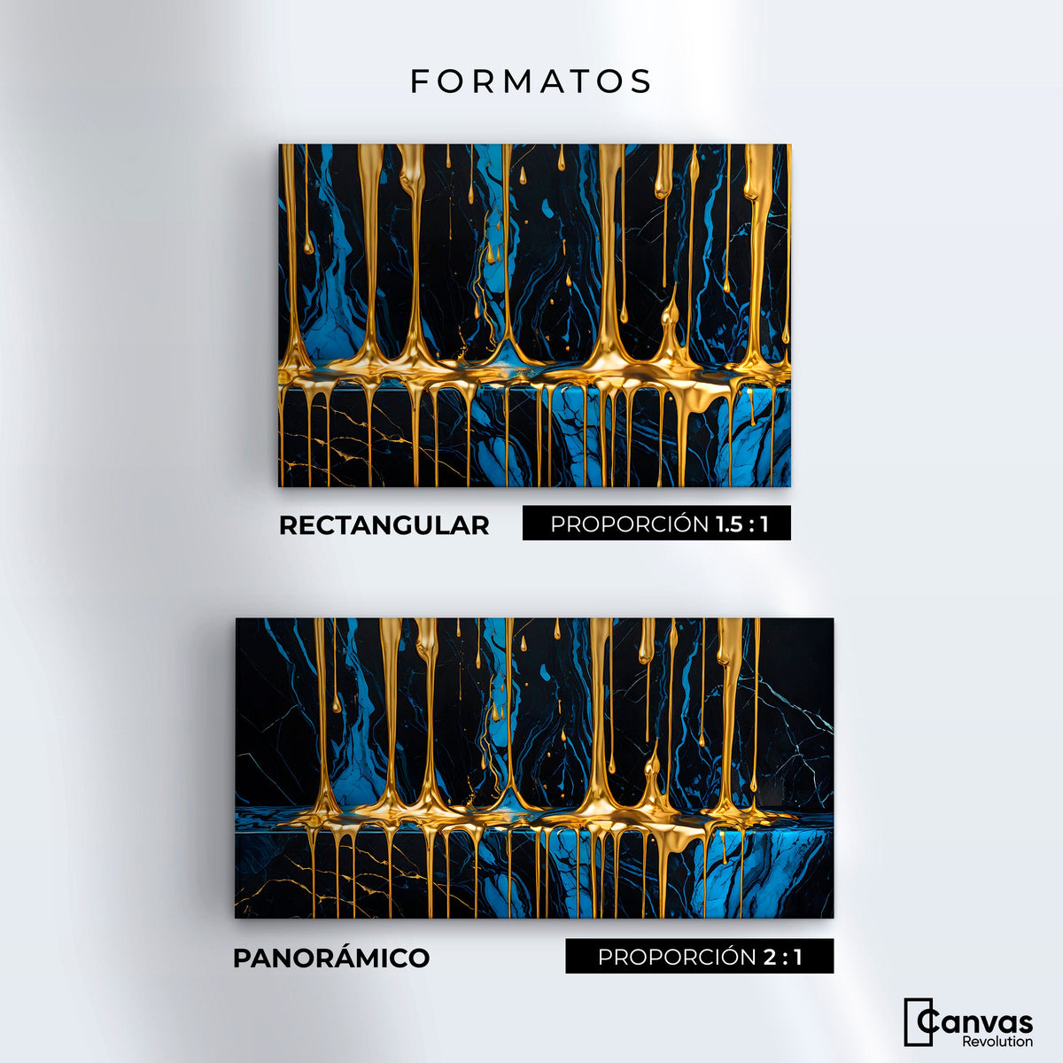 Cuadros Decorativos Canvas Revolution | Abstraccion Azul | Formatos