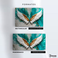 Cuadros Decorativos Canvas Revolution | Alas Angel Aqua | Formatos