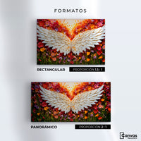 Cuadros Decorativos Canvas Revolution | Alas En Flores | Formatos