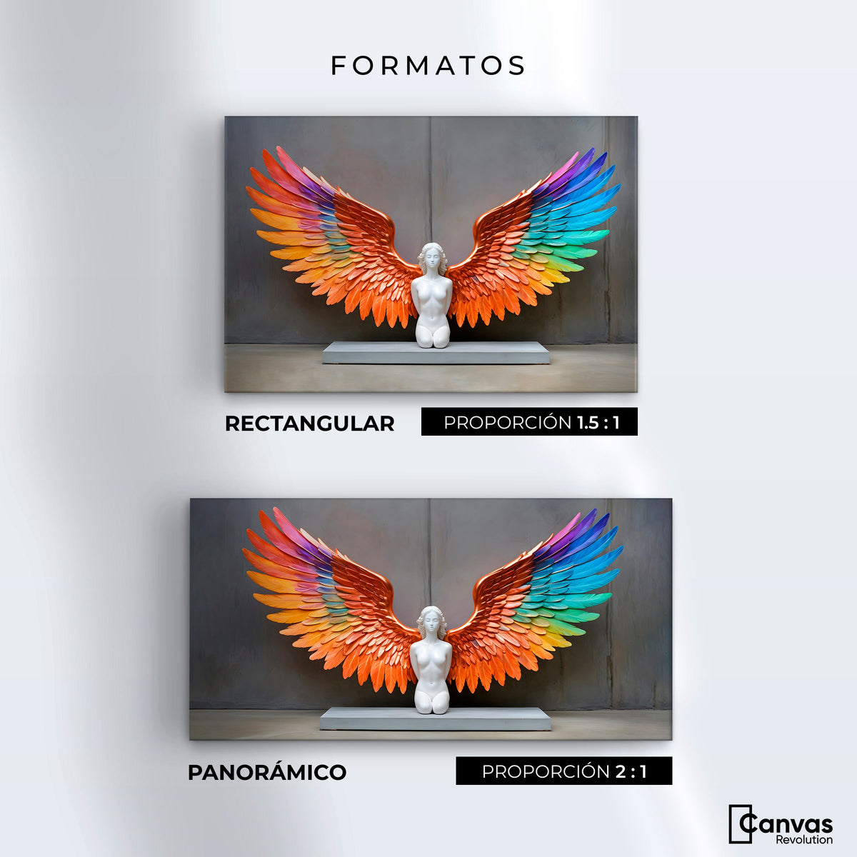 Cuadros Decorativos Canvas Revolution | Alas Espiritu Real | Formatos