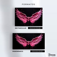 Cuadros Decorativos Canvas Revolution | Alas Rosadas Angel | Formatos
