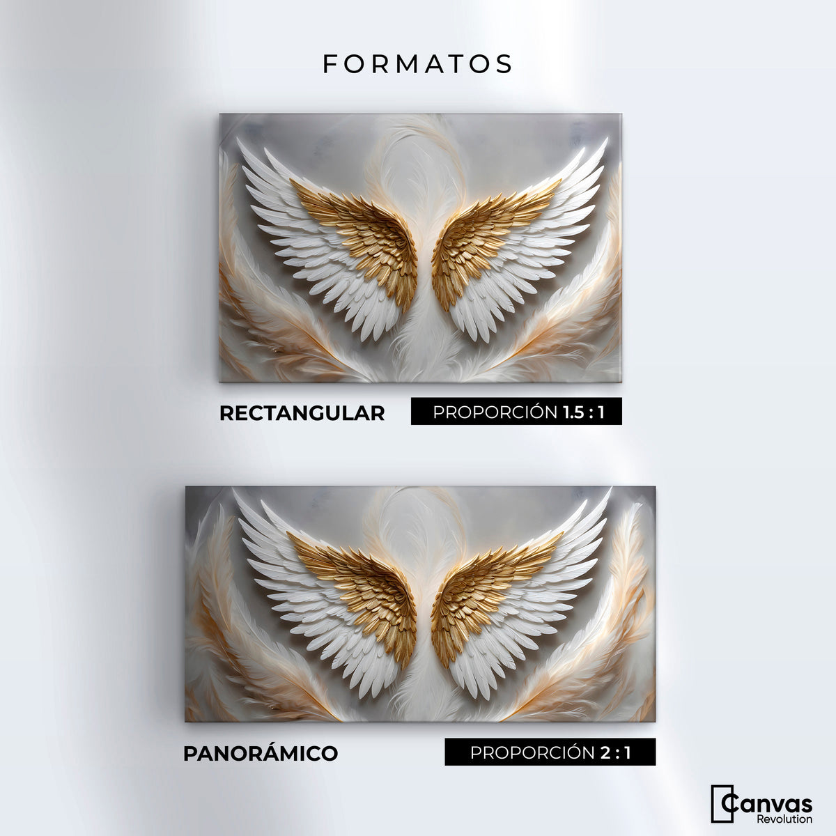 Cuadros Decorativos Canvas Revolution | Angel Luz Radiante | Formatos