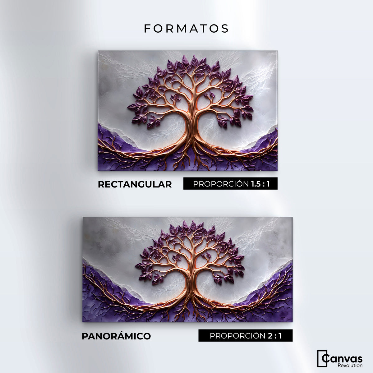 Cuadros Decorativos Canvas Revolution | Arbol Vida Lavanda | Formatos