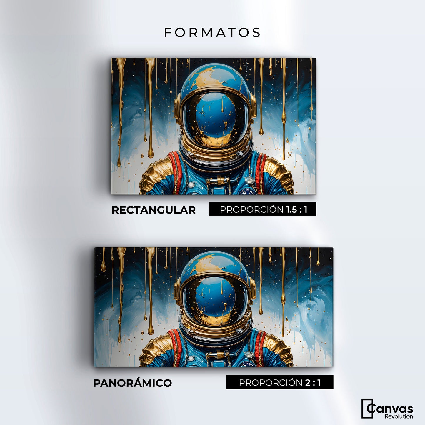 Cuadros Decorativos Canvas Revolution | Astronauta Azul | Formatos