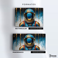 Cuadros Decorativos Canvas Revolution | Astronauta Azul | Formatos