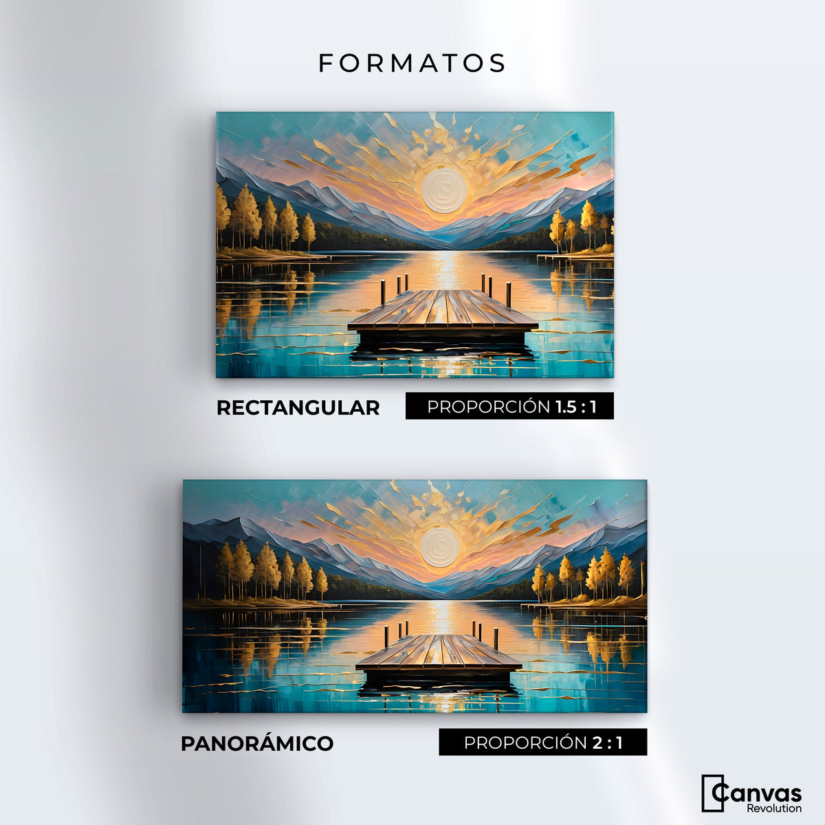 Cuadros Decorativos Canvas Revolution | Atardecer En Muelle | Formatos
