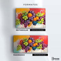 Cuadros Decorativos Canvas Revolution | Bodegon Con Uvas | Formatos