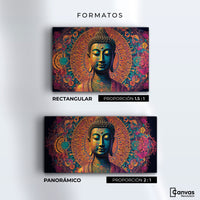 Cuadros Decorativos Canvas Revolution | Buda Sobre Mandala | Formatos