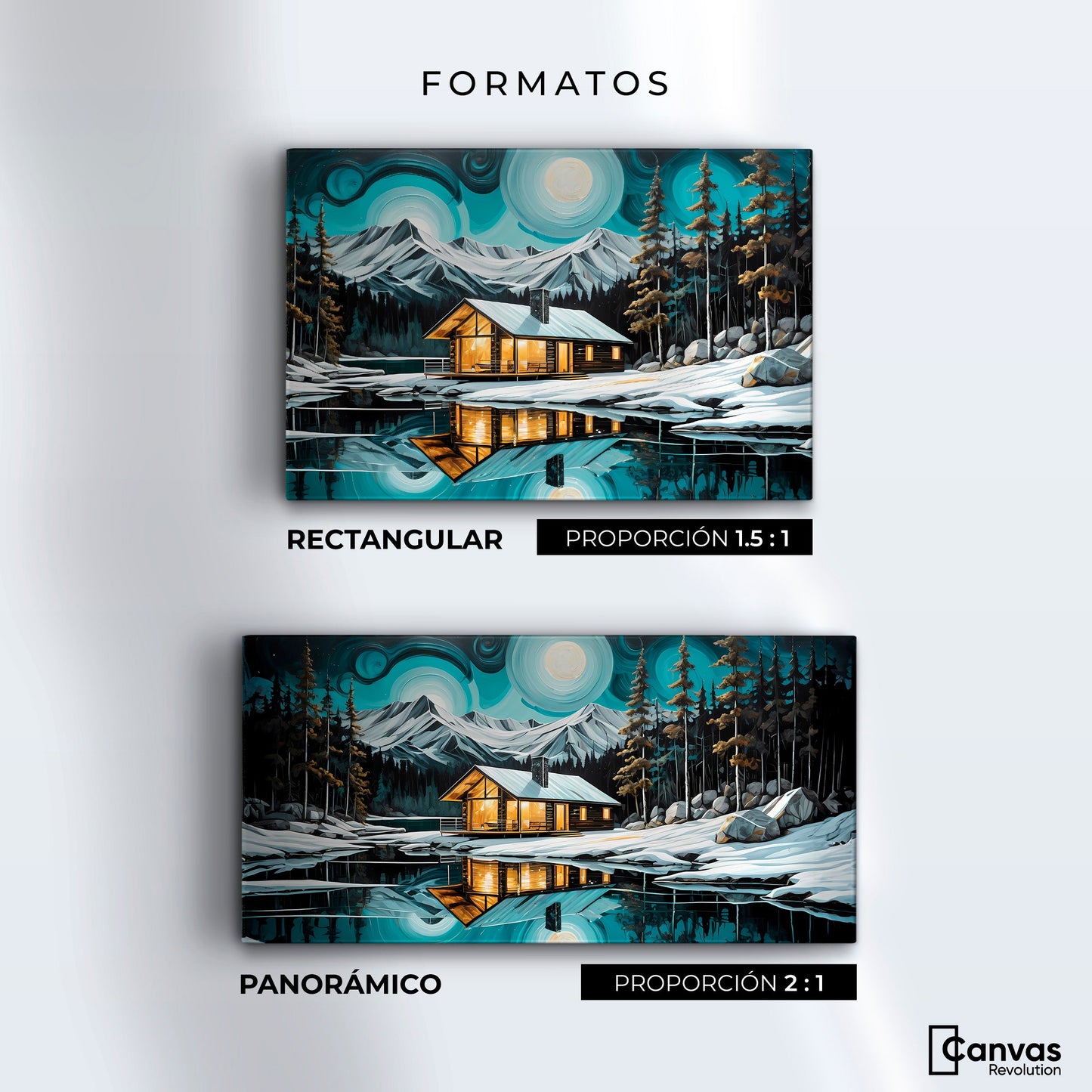 Cuadros Decorativos Canvas Revolution | Cabana Y Reflejo | Formatos
