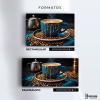 Cuadros Decorativos Canvas Revolution | Cafe Azul Celestial | Formatos