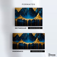 Cuadros Decorativos Canvas Revolution | Cascadas Doradas | Formatos
