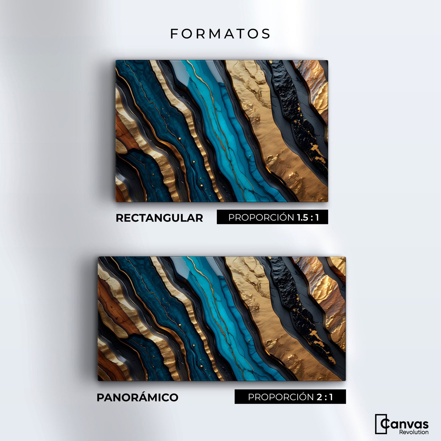 Cuadros Decorativos Canvas Revolution | Cascadas Turquezas | Formatos