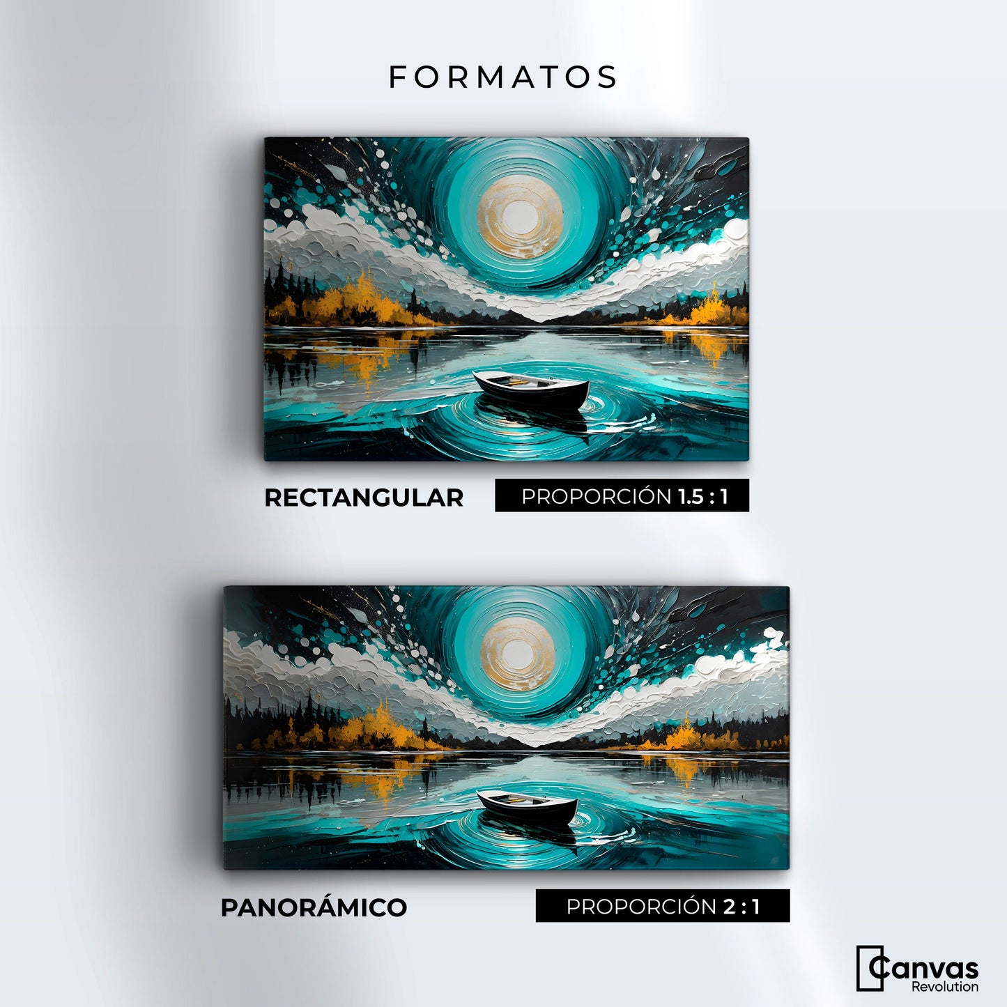 Cuadros Decorativos Canvas Revolution | Cielo En El Lago | Formatos