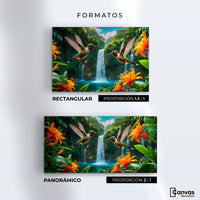 Cuadros Decorativos Canvas Revolution | Colibri Cascadas | Formatos