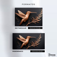 Cuadros Decorativos Canvas Revolution | Colibri Dorado | Formatos