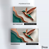 Cuadros Decorativos Canvas Revolution | Colibri Esmeralda | Formatos