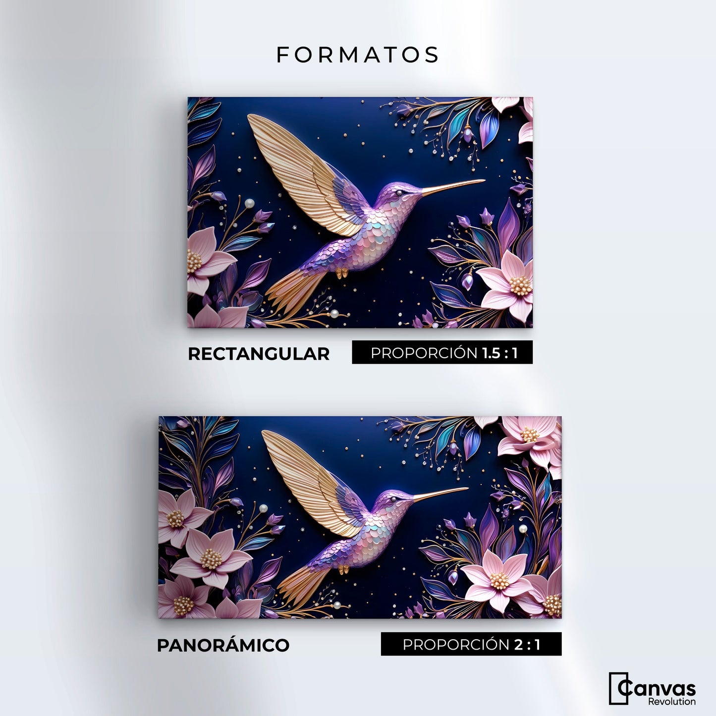 Cuadros Decorativos Canvas Revolution | Colibri Eterno | Formatos