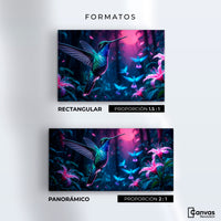 Cuadros Decorativos Canvas Revolution | Colibri Fluoresente | Formatos