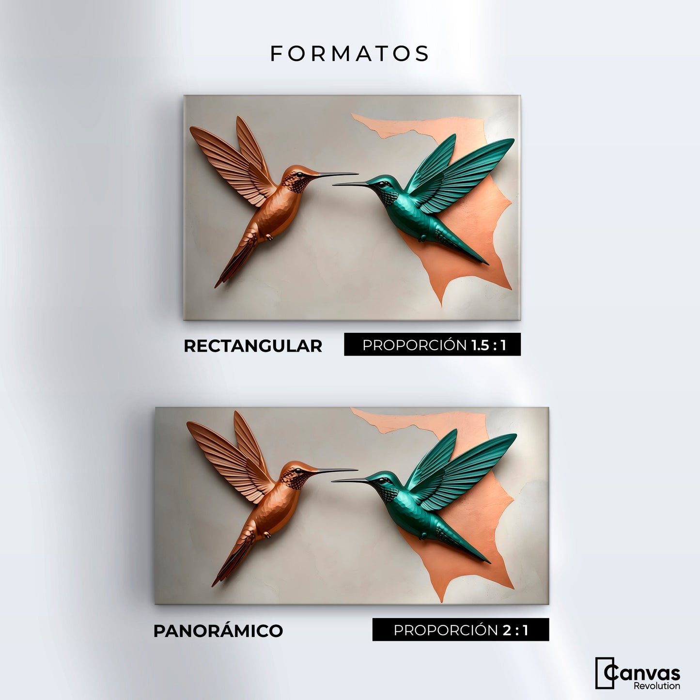 Cuadros Decorativos Canvas Revolution | Colibri Verde Cobre | Formatos