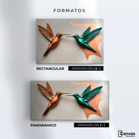 Cuadros Decorativos Canvas Revolution | Colibri Verde Cobre | Formatos