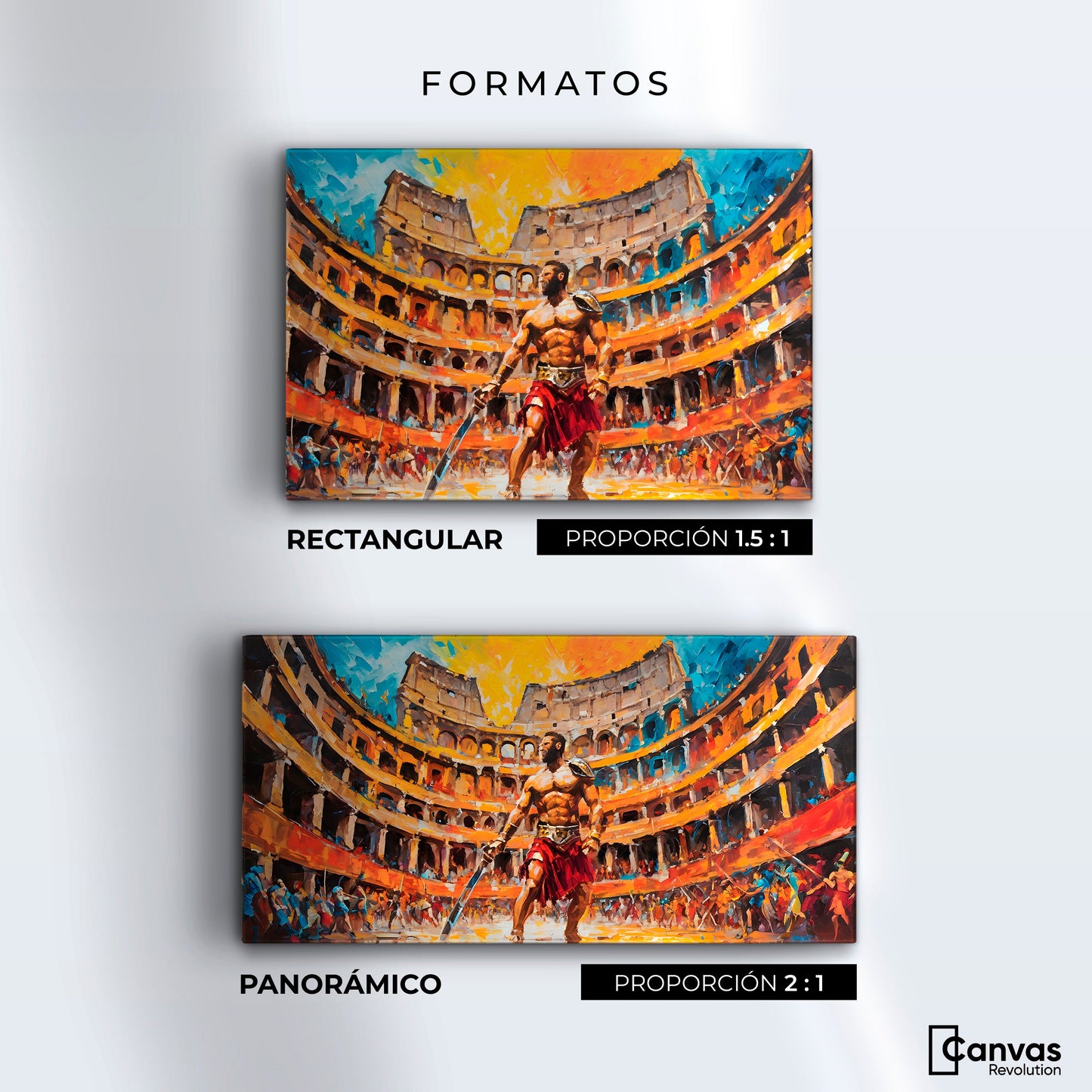 Cuadros Decorativos Canvas Revolution | Combate Gladiador | Formatos