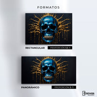Cuadros Decorativos Canvas Revolution | Craneo Azul Zafiro | Formatos