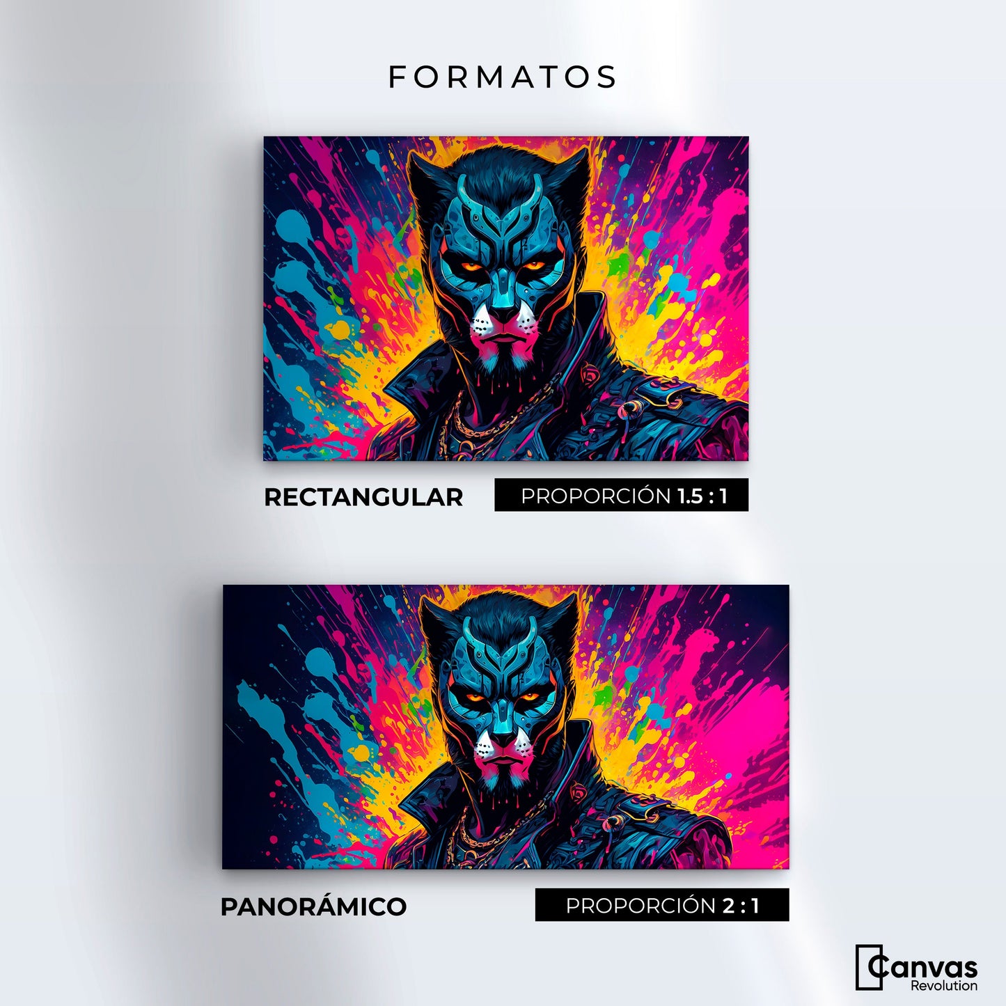 Cuadros Decorativos Canvas Revolution | Destellos Felinos | Formatos