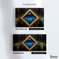 Cuadros Decorativos Canvas Revolution | Diamante Zafiro | Formatos